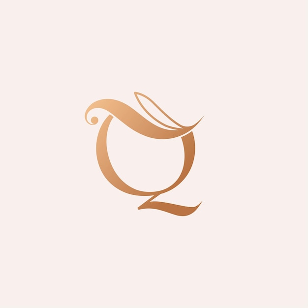 natural massage beauty logo template letter q