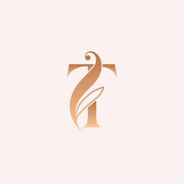 natural massage beauty logo template letter t