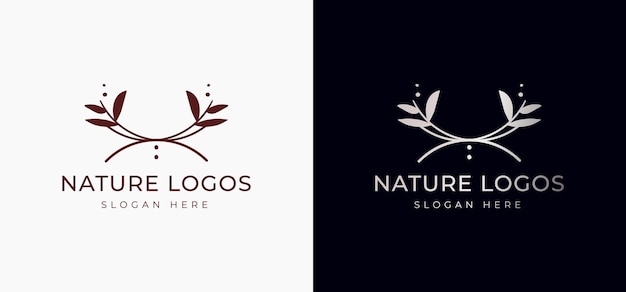 Natural and organic logo modern design