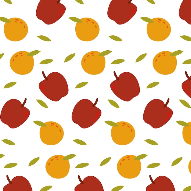 natural pattern with orange and apple