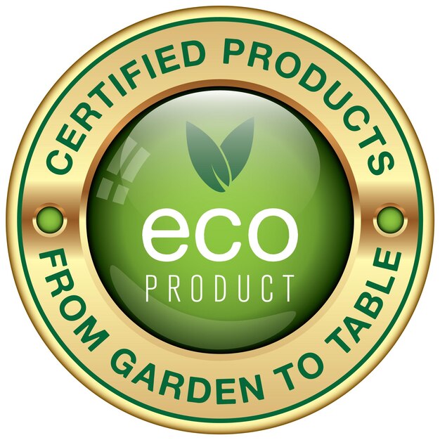 Vector natural product badge