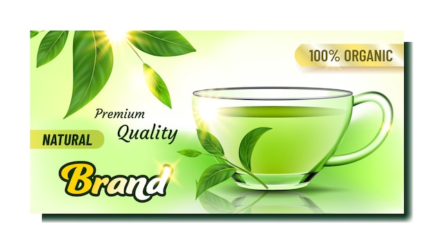 Natural Tea Creative Advertising Banner