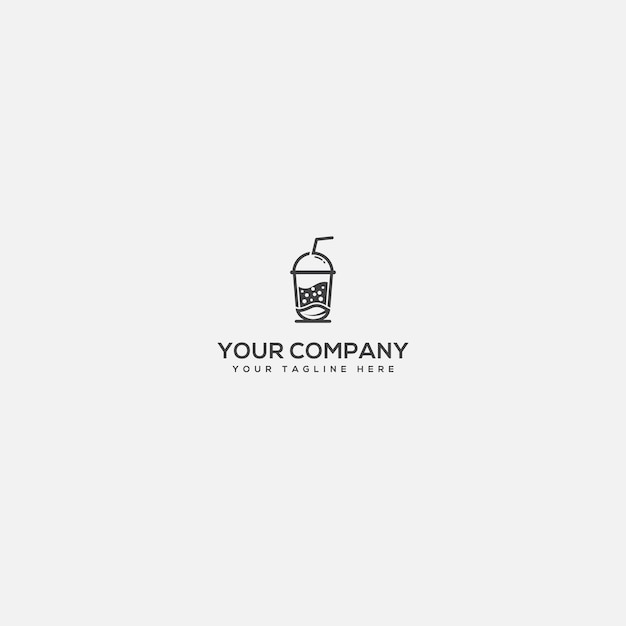 Vector natural tea glass, drinking tea and cup logo