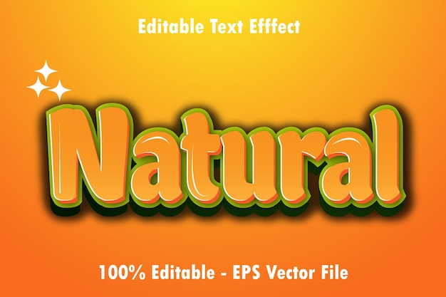 Natural Text Effect 3 D Emboss Gradient style Design