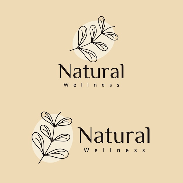 Natural wellness logo design