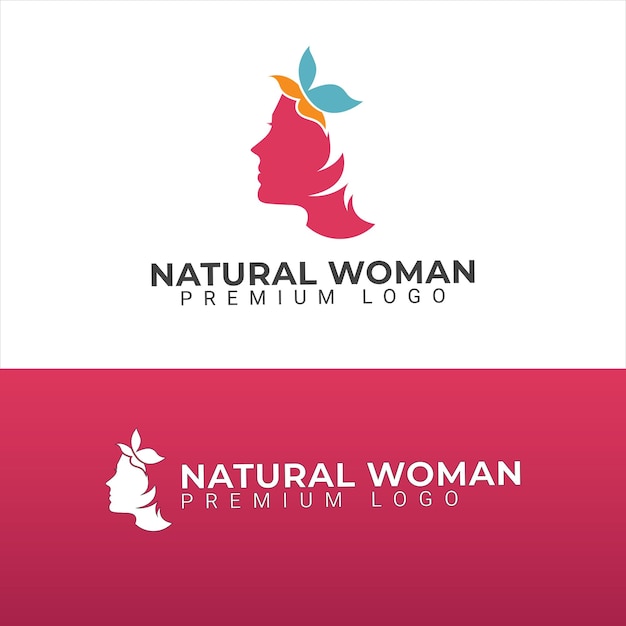 Natural Woman Logo Vector Illustration