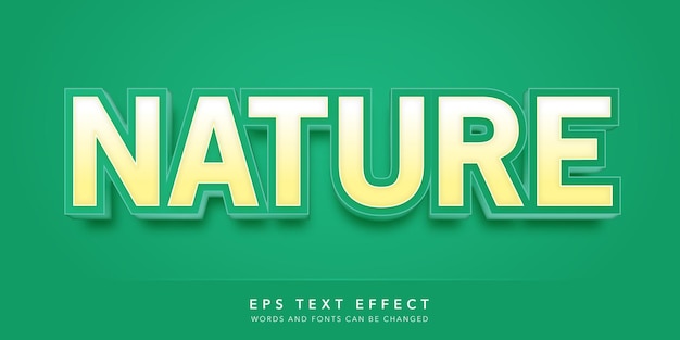 nature 3d editable text effect