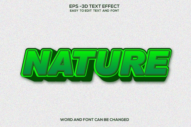 Nature 3d text and colorful