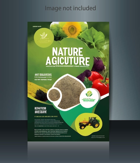 Vector nature and agriculture flyer design