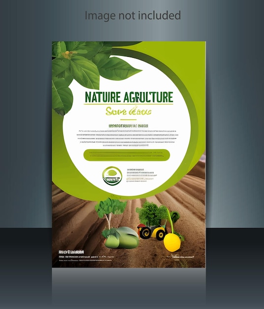 Vector nature and agriculture flyer design