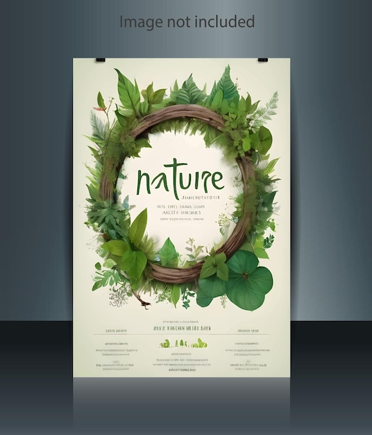 Vector nature and agriculture flyer design