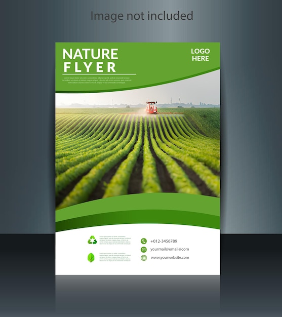 Vector nature and agriculture flyer design