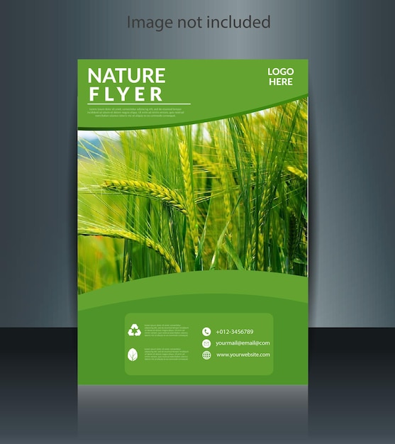 Vector nature and agriculture flyer design