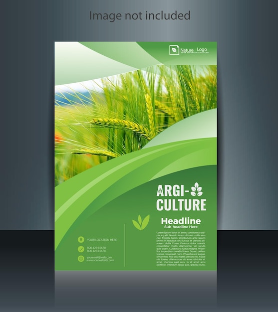 Vector nature and agriculture flyer design