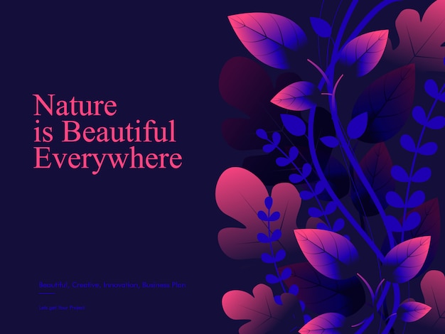 Vector nature background template