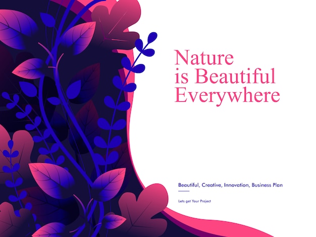 Vector nature background template