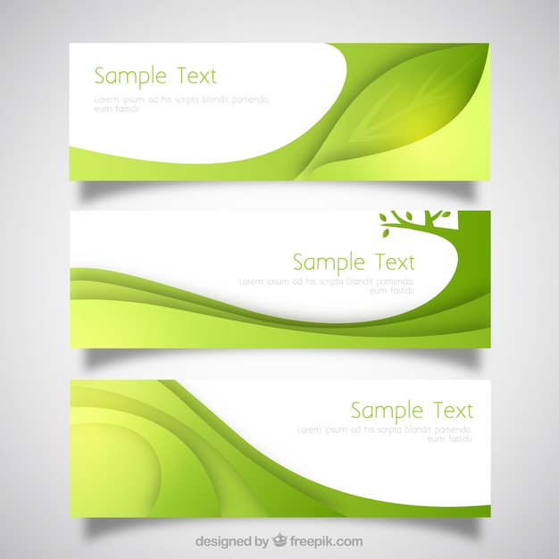 Vector nature banners set