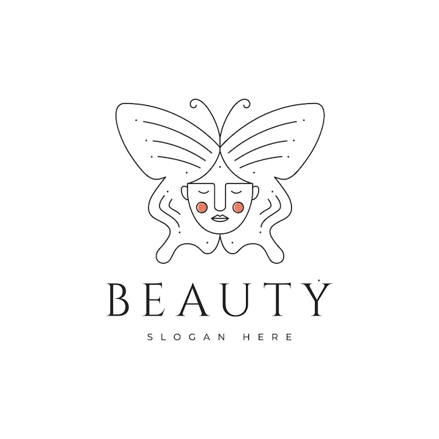 Vector nature beauty logo woman logo design minimalist vector