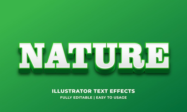 Nature Bold White Green  Text Effect