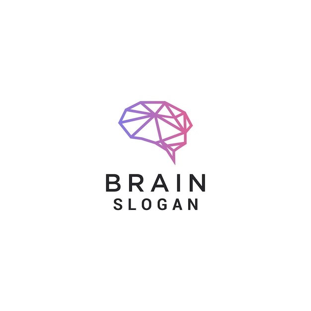 Nature brain logo design vector