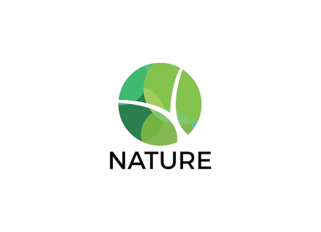 Nature Circle Minimalist Logo Vector Illustration