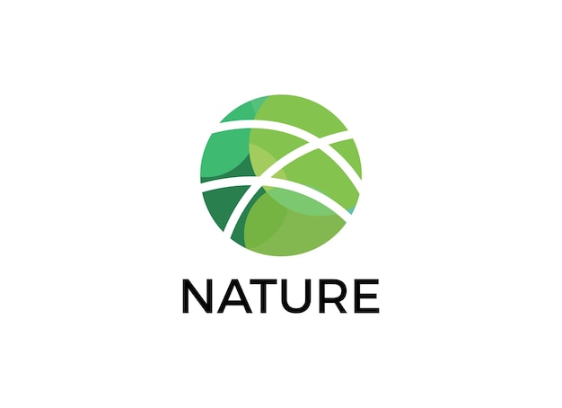 Nature Circle Minimalist Logo Vector Illustration