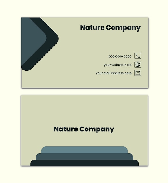 nature digital business card template