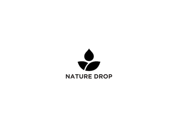 nature drop logo design vector illustration