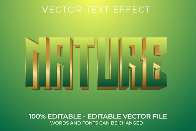 Nature editable 3d text effect