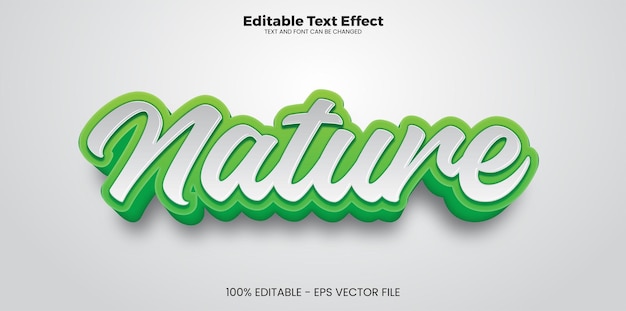 Nature editable text effect in modern trend style