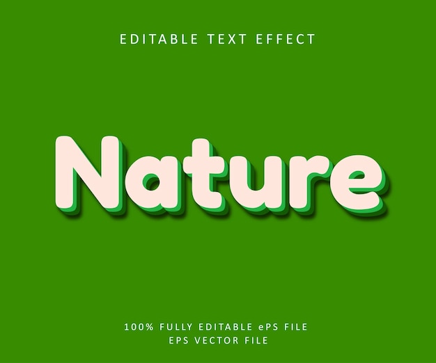 Nature editable text effect style