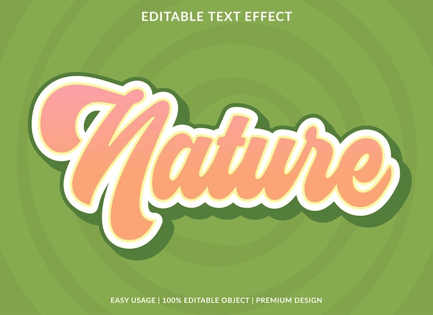 nature editable text effect template