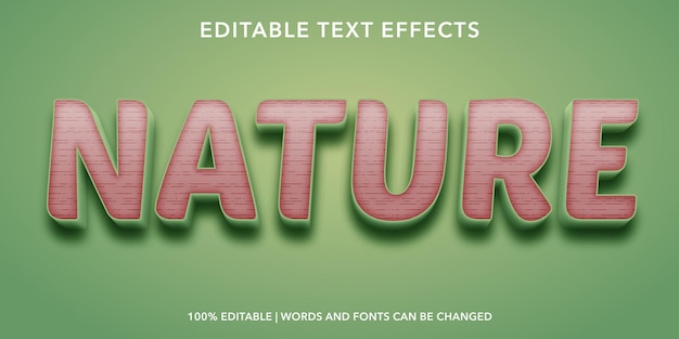 Nature Editable Text Effect