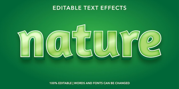 nature editable text effect