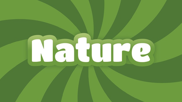 Nature editable text effect