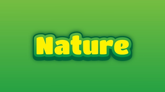 Nature editable text effect