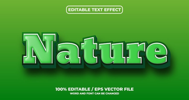 Nature editable text effect