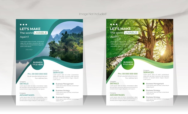 Nature flyer template Free Vector