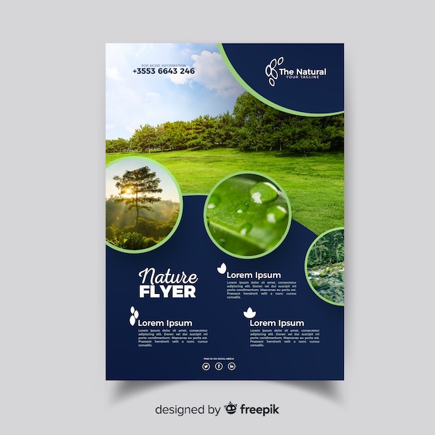 Nature flyer template with modern design