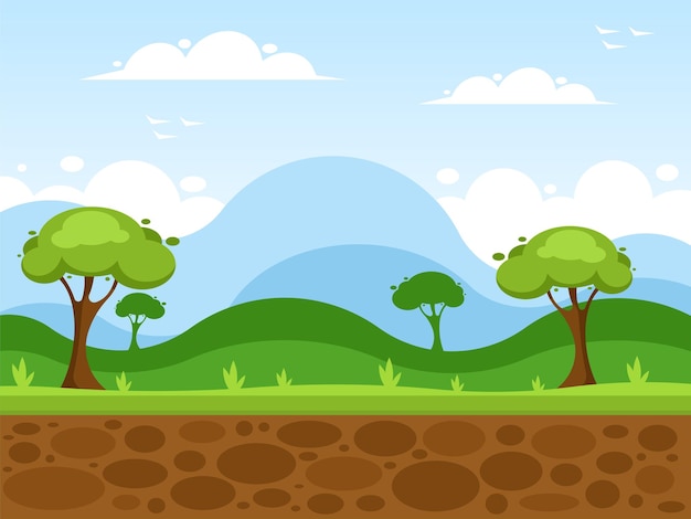 Vector nature game background