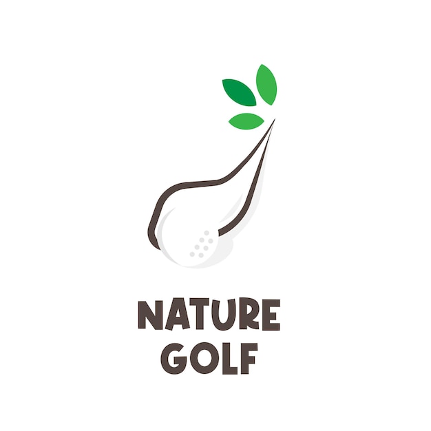 Nature Golf Simple Illustration Logo