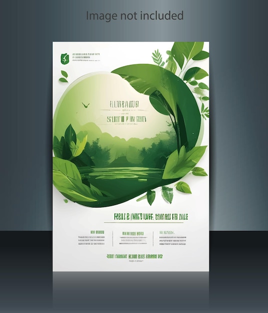 Vector nature and green flyer