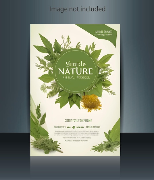 Vector nature herbal product flyer