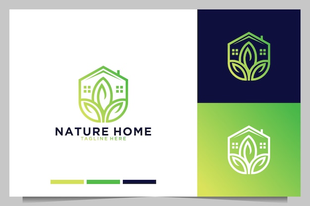 Nature home real estate logo design