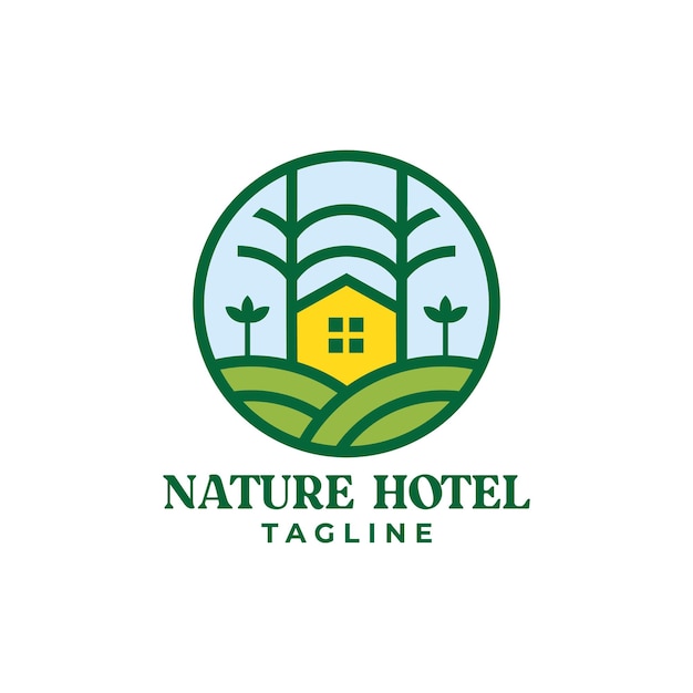 Nature hotel or cottage modern badge