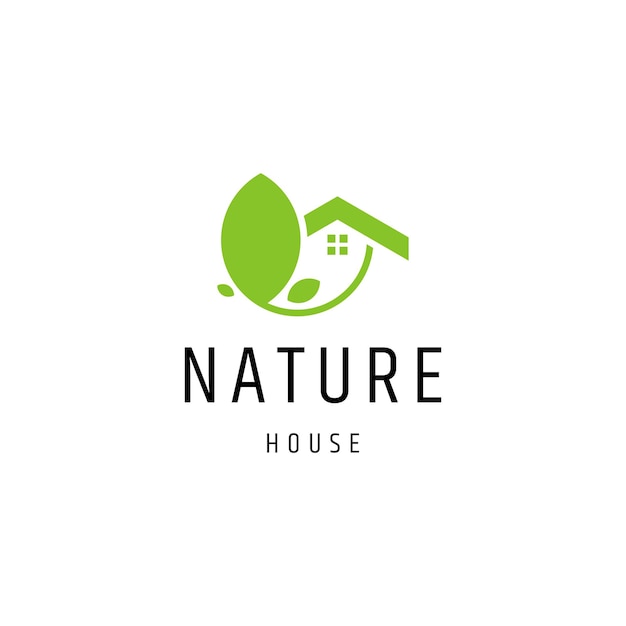 Nature house logo icon design template