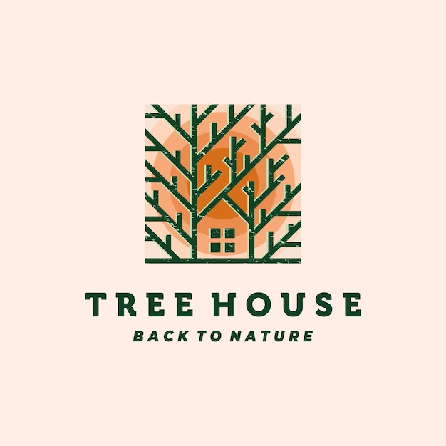 Nature House Logo Vector Illustration Design Eco house green house or tree house logo design inspiration Simple Modern Creative House Logo Illustration Design Creative Real Estate Logo Concept