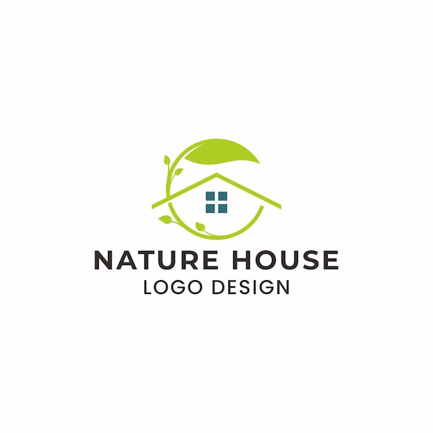 nature house logo vector illustration