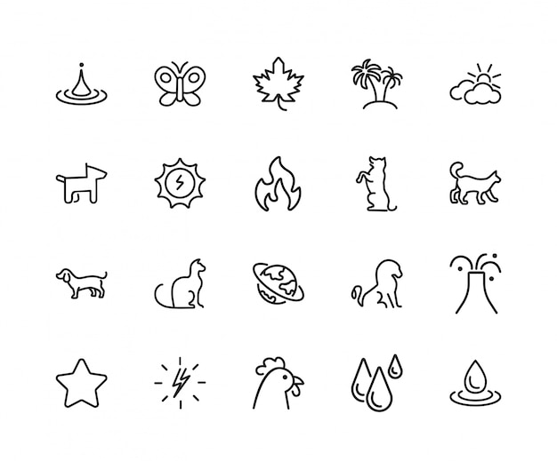 Nature icon set