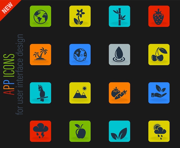 Nature icon set